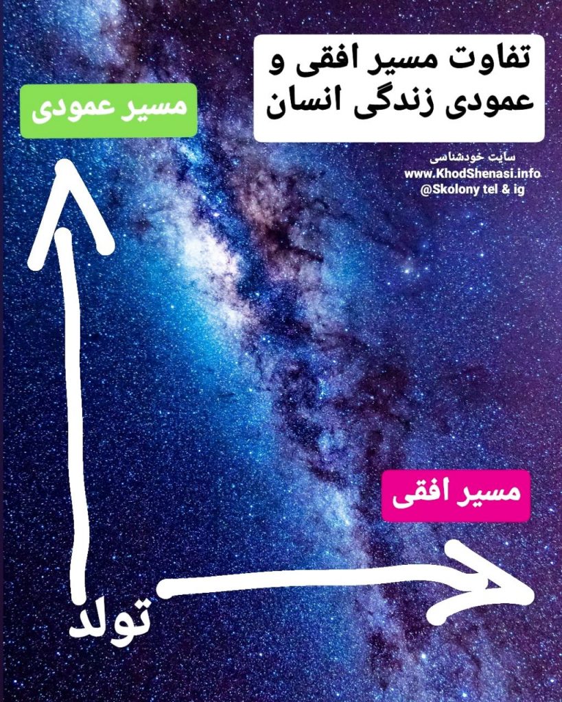 تفاوت مسیر افقی و عمودی زندگی انسان